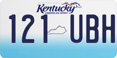 KY license plate 121UBH