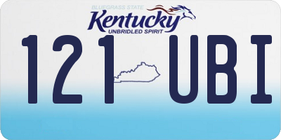 KY license plate 121UBI