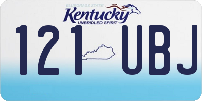 KY license plate 121UBJ