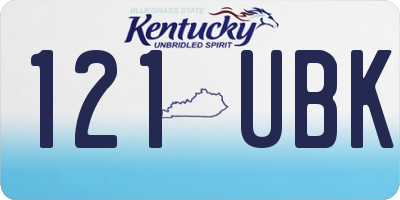 KY license plate 121UBK