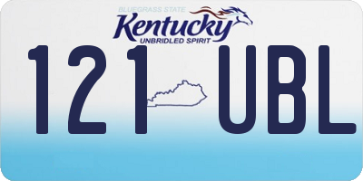 KY license plate 121UBL