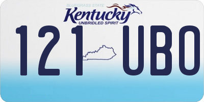 KY license plate 121UBO
