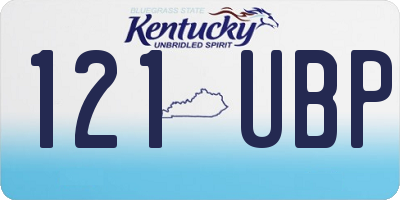 KY license plate 121UBP