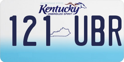 KY license plate 121UBR