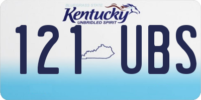 KY license plate 121UBS