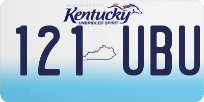 KY license plate 121UBU