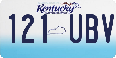 KY license plate 121UBV