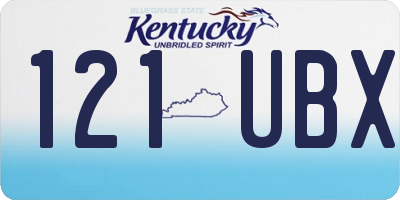KY license plate 121UBX