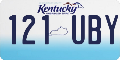 KY license plate 121UBY