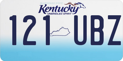 KY license plate 121UBZ