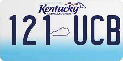 KY license plate 121UCB