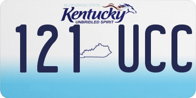 KY license plate 121UCC
