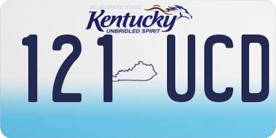 KY license plate 121UCD