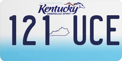 KY license plate 121UCE