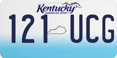 KY license plate 121UCG