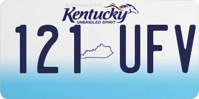 KY license plate 121UFV