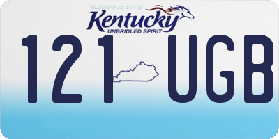 KY license plate 121UGB