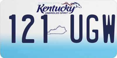 KY license plate 121UGW