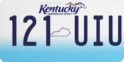 KY license plate 121UIU