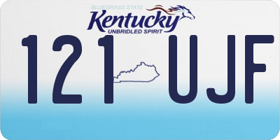 KY license plate 121UJF