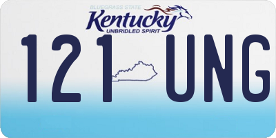 KY license plate 121UNG