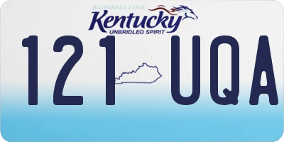 KY license plate 121UQA