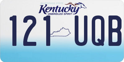 KY license plate 121UQB