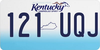 KY license plate 121UQJ