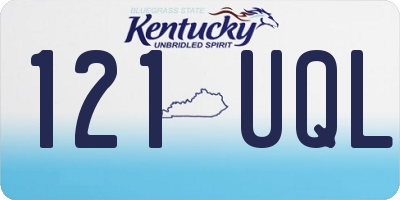 KY license plate 121UQL