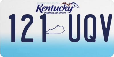 KY license plate 121UQV