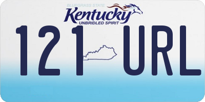 KY license plate 121URL