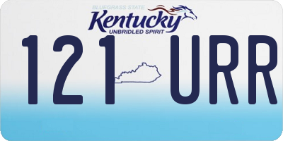 KY license plate 121URR