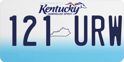 KY license plate 121URW
