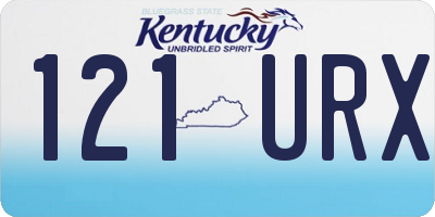 KY license plate 121URX