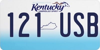 KY license plate 121USB