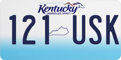 KY license plate 121USK