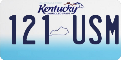 KY license plate 121USM