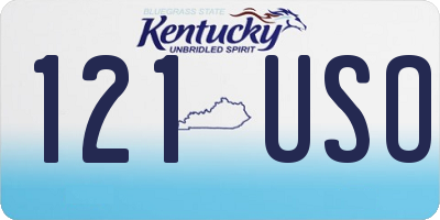 KY license plate 121USO