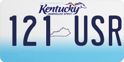 KY license plate 121USR