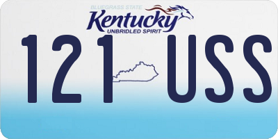 KY license plate 121USS