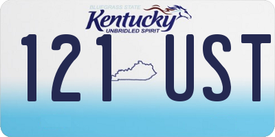 KY license plate 121UST