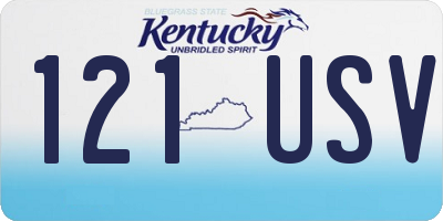 KY license plate 121USV