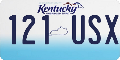 KY license plate 121USX