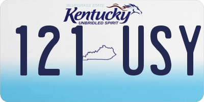 KY license plate 121USY