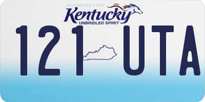 KY license plate 121UTA