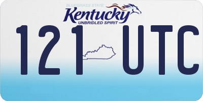 KY license plate 121UTC