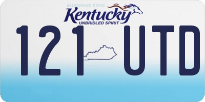 KY license plate 121UTD