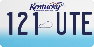KY license plate 121UTE