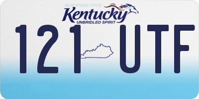 KY license plate 121UTF
