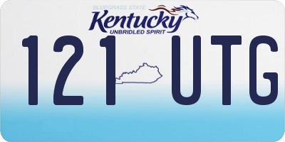 KY license plate 121UTG